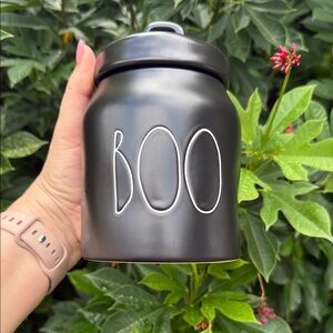 Rae Dunn Black 'BOO' Canister